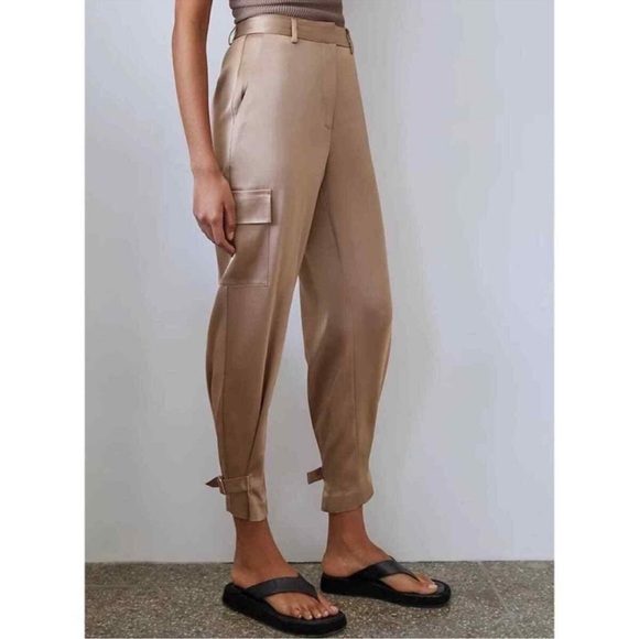 NWT Aritzia Babaton Refined Cargo Grey Taupe Size 0 - Picture 2 of 8
